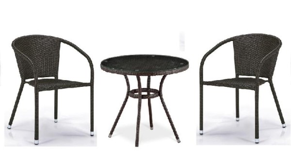 Комплект плетеной мебели AFINA из иск. ротанга Асоль-7 T282ANT/Y137C-W53 Brown 2Pcs купить в Аксае