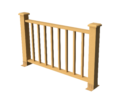 Ограждения декоративное ДПК GRINDERDECO Альма 1500 со скрытым крепежом песчаник