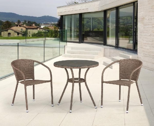 Комплект плетеной мебели AFINA из иск. ротанга T282ANT/Y137C-W56 Light Brown 2Pcs купить в Аксае