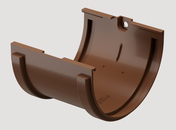 Соединитель желобов ПВХ Docke STANDART Светло-коричневый купить в Аксае