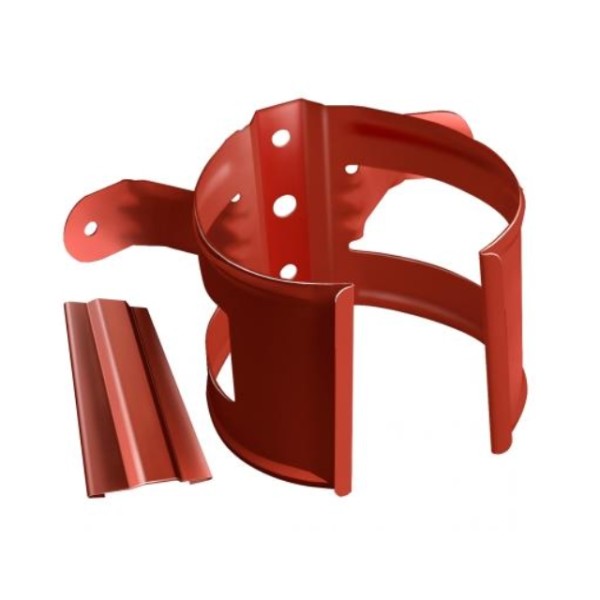 Водосток Grand Line 125x90 – Хомут трубы (на дерево) RAL 8004 купить в Аксае