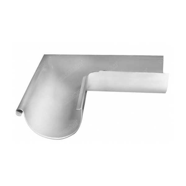 Водосток Grand Line 125x90 – Угол наружный 90° RAL 9003 купить в Аксае