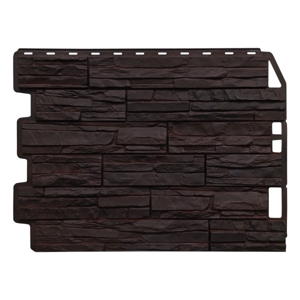 Фасадная панель FineBer, Скол - Тёмно коричневый купить в Аксае