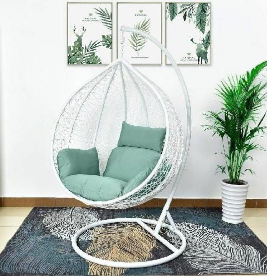 Кресло Подвесное из искусственного ротанга AFM-168A-XL White/Green купить в Аксае