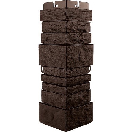 Угол наружный Альта-Профиль Скалистый камень ЭКО Коричневый купить в Аксае