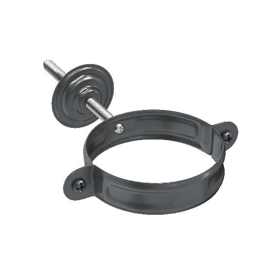 Водосток Aquasistem, система 125x90 - Комплект крепления трубы RAL 7024 Тёмно-серый купить в Аксае