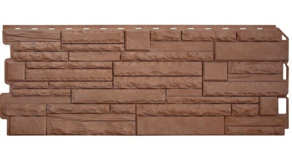 Фасадная панель Альта-Профиль Скалистый камень ЭКО Терракотовый купить в Аксае