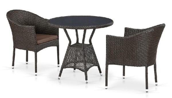 Комплект плетеной мебели AFINA из иск. ротанга T707ANS/Y350-W53 Brown 2Pcs купить в Аксае