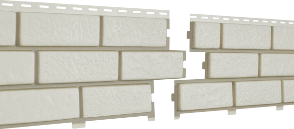 Фасадная панель Ю-Пласт Стоун Хаус Кирпич с декорированным швом Белый купить в Аксае