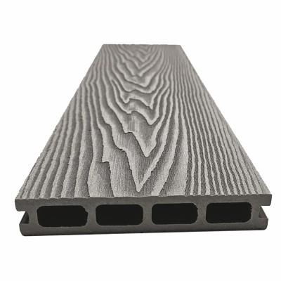 Террасная доская ДПК NanoWood Double 3D Серый