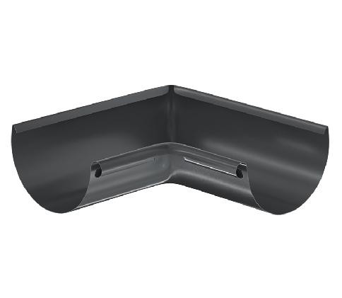 Водосток Aquasistem, система 125x90 - Угол желоба, внутренний 90° RAL 7024 Тёмно-серый купить в Аксае