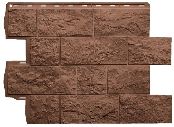 Фасадная панель Альта-Профиль Туф ЭКО Терракотовый купить в Аксае