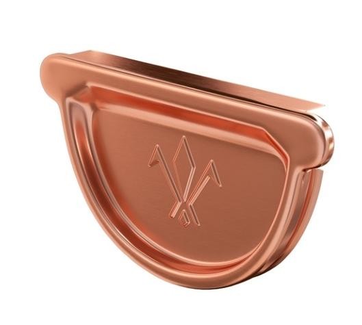 Водосток Aquasistem, система 150/100 - Заглушка желоба универсальная медная купить в Аксае