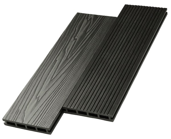 Террасная доска ДПК NanoWood двусторонняя New 3D тиснение + вельвет Графит купить в Аксае