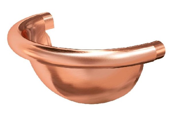 Водосток Aquasistem, система 150/100 - Заглушка желоба полукруглая медная купить в Аксае