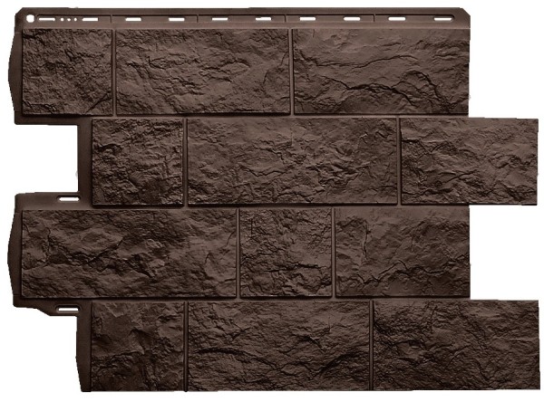 Фасадная панель Альта-Профиль Туф ЭКО Коричневый купить в Аксае