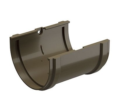 Соединитель желоба Docke Premium ПВХ - Каштан купить в Аксае