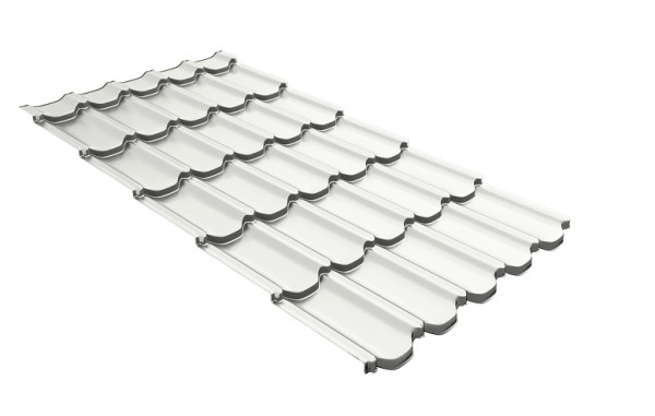 Металлочерепица квинта плюс с 3D резом 0,5 Satin RAL 9003 сигнальный белый купить в Аксае