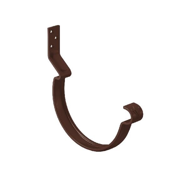 Водосток Aquasistem, система 125x90 - Крюк крепления желоба короткий RAL 8017 Коричневый купить в Аксае