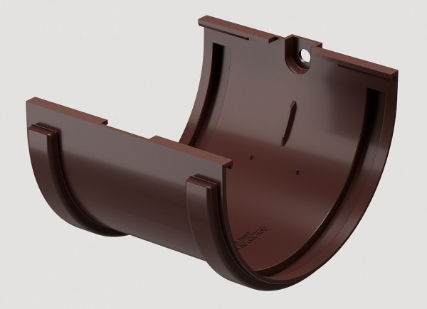 Соединитель желобов ПВХ Docke STANDART Тёмно-коричневый купить в Аксае