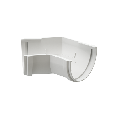 Угол желоба универсал 135˚ Docke Premium ПВХ - Пломбир