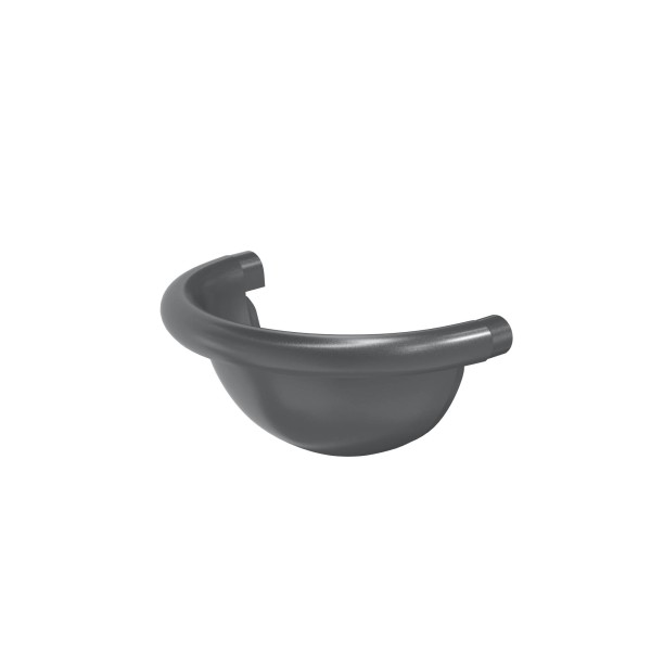 Водосток Aquasistem, система 125x90 - Заглушка желоба полукруглая RR 23 Маренго купить в Аксае