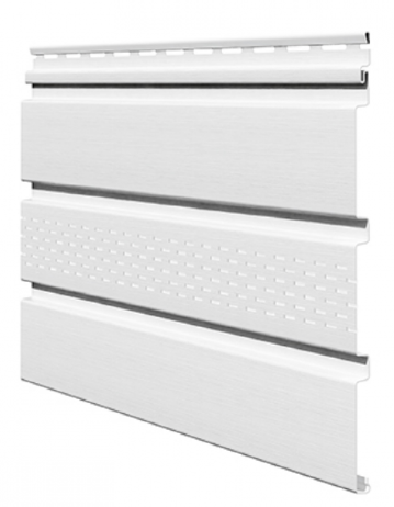 Софит ламинированный VOX UNICOLOR с центральной перфорацией, Белый купить в Аксае