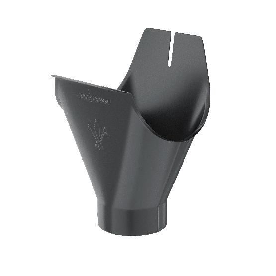 Водосток Aquasistem, система 125x90 - Воронка желоба RAL 7024 Тёмно-серый купить в Аксае