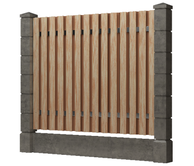 Заборная доска GRINDERDECO, ДПК, тиснение "дуб" Песчаник