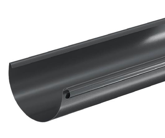 Водосток Aquasistem, система 125x90 - Водосточный желоб 3.00м RAL 7024 Тёмно-серый купить в Аксае
